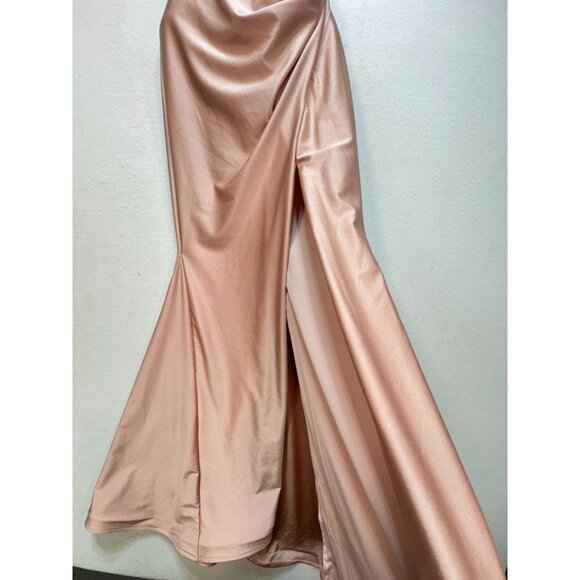 Cynthia & Sahar Women's Bridesmaid Maxi Dress Side Slit Size XS Pink Sleeveless - Picture 10 of 16